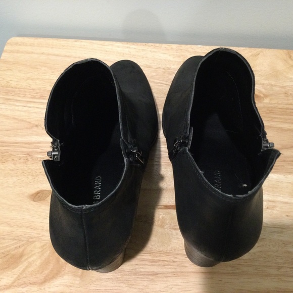 Lucky Brand Black Leather Block Heel Booties 10M - Picture 9 of 13